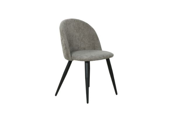 Picture of Test No Order - SOLIS Dining Chair with Black Metal Legs (Grey)