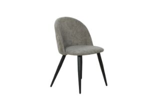 Picture of Test No Order - SOLIS Dining Chair with Black Metal Legs (Grey) - Single