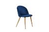 Picture of Test No Order - SOLIS Velvet Dining Chair with Wood Color Metal Legs (Blue)