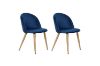 Picture of Test No Order - SOLIS Velvet Dining Chair with Wood Color Metal Legs (Blue)