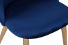 Picture of Test No Order - SOLIS Velvet Dining Chair with Wood Color Metal Legs (Blue)