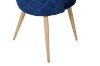 Picture of Test No Order - SOLIS Velvet Dining Chair with Wood Color Metal Legs (Blue)