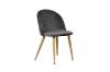 Picture of Test No Order - SOLIS Velvet Dining Chair with Wood Color Metal Legs (Grey)