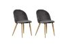 Picture of Test No Order - SOLIS Velvet Dining Chair with Wood Color Metal Legs (Grey)