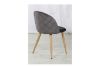 Picture of Test No Order - SOLIS Velvet Dining Chair with Wood Color Metal Legs (Grey)