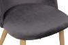 Picture of Test No Order - SOLIS Velvet Dining Chair with Wood Color Metal Legs (Grey)