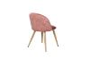 Picture of Test No Order - SOLIS Velvet Dining Chair with Wood Color Metal Legs (Rose Pink)