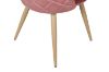 Picture of Test No Order - SOLIS Velvet Dining Chair with Wood Color Metal Legs (Rose Pink)