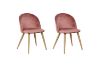 Picture of Test No Order - SOLIS Velvet Dining Chair with Wood Color Metal Legs (Rose Pink)