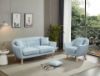 Picture of Test No Order - LUNA 3/2/1 Seater Sofa with Pillows (Light Blue)