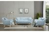 Picture of Test No Order - LUNA Sofa with Pillows (Light Blue) - 3 Seater