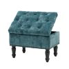 Picture of Test No Order - ROUX Velvet Storage Ottoman (Blue)