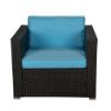 Picture of Test No Order - HAMPTON 6PCS Outdoor Modular Patio Sofa Set (Mix Brown and Blue)