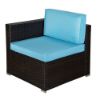 Picture of Test No Order - HAMPTON 6PCS Outdoor Modular Patio Sofa Set (Mix Brown and Blue)