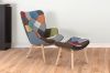 Picture of Test No Order - TARTAN Patchwork Lounge Arm Chair & Ottoman