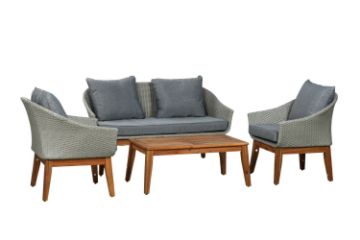 Picture of Test No Order - SALEM Acacia Wicker Outdoor Sofa Set