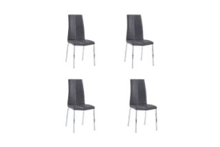 Picture of Test No Order - BONNIE Dining Chair (Smoky Black) - 4 Chairs in 1 Carton