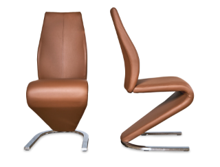 Picture of Test No Order - DIVA Z-Shape Dining Chair (Brown) - 2 Chairs in 1 Carton