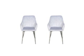 Picture of Test No Order - OPULENT Velvet Dining Chair (Silver) - 2 Chairs in 1 Carton