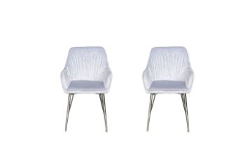 Picture of Test No Order - OPULENT Velvet Dining Chair (Silver) - 2 Chairs in 1 Carton