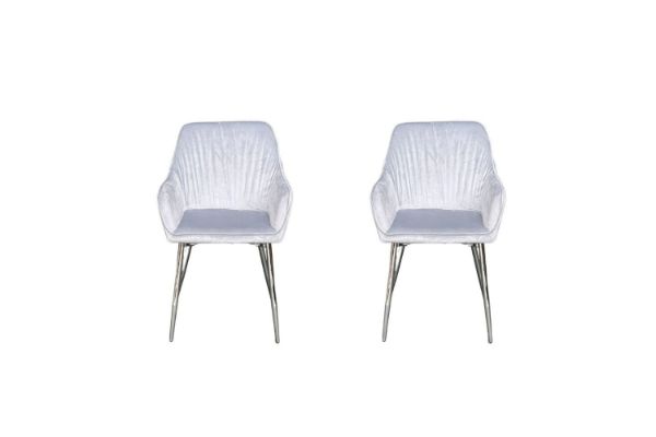 Picture of Test No Order - OPULENT Velvet Dining Chair (Silver) - 2 Chairs in 1 Carton