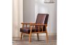 Picture of Test No Order - BARNHOUSE  Spotted Microfiber Armchair (Dark Brown)