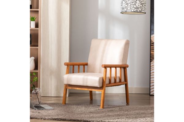 Picture of Test No Order - BARNHOUSE  Spotted Microfiber Armchair (Beige) 