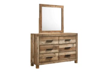 Picture of Test No Order - ROLAND 6-Drawer Dressing Table with Mirror (Natural)