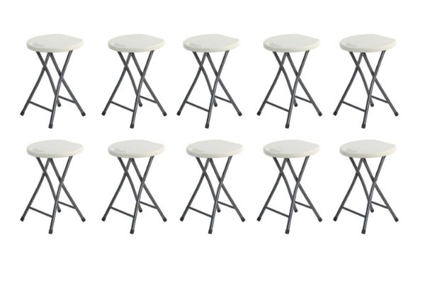 Picture of Test No Order - LUTI Folding Stool (White) - 10 Stools in 1 Carton