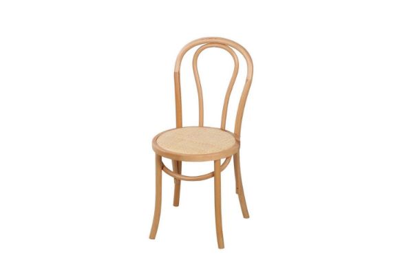 Picture of Test No Order - RAYMON Solid Beech Dining Chair with Rattan Seat (Natural)