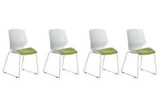 Picture of Test No Order - SOLACE Stackable Dining/Visitor Chair (Green) -  4 Chairs in 1 Carton