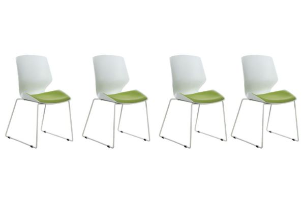 Picture of Test No Order - SOLACE Stackable Dining/Visitor Chair (Green) -  4 Chairs in 1 Carton