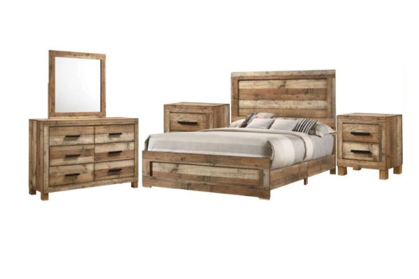 Picture of Test No Order - ROLAND Bedroom Set (Natural)  - 5PC Queen Size