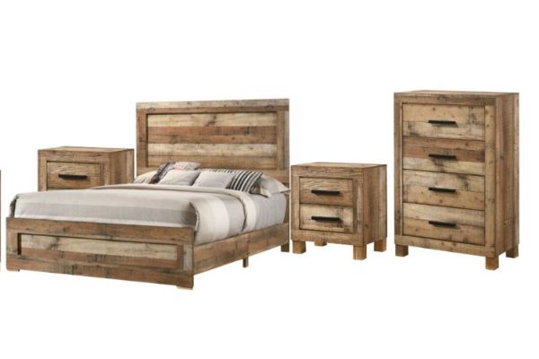 Picture of Test No Order - ROLAND Bedroom Set (Natural)  - 4PC Queen Size