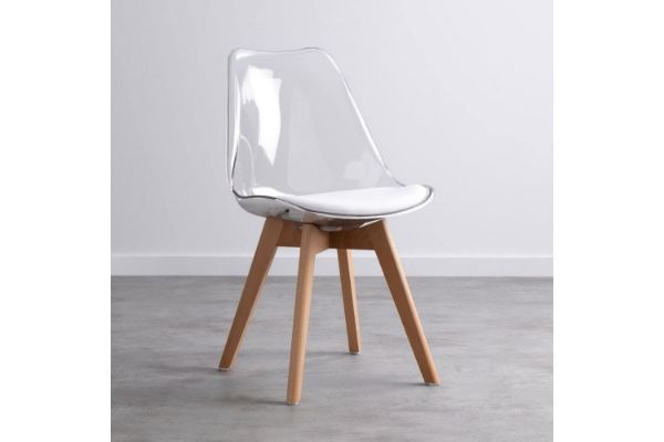 Picture of Test No Order - EFRON Dining Chair with White  Cushion (Clear)