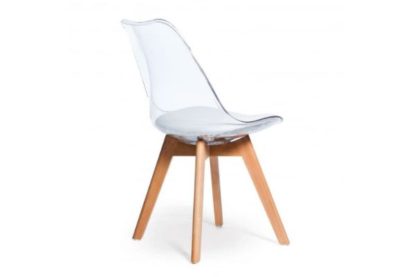 Picture of Test No Order - EFRON Dining Chair with White  Cushion (Clear) - Single