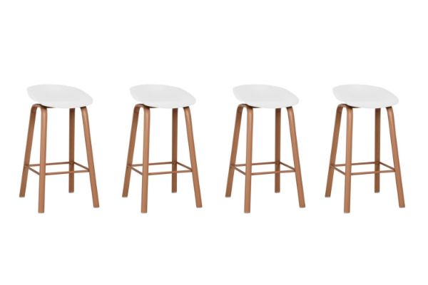 Picture of Test No Order - PURCH 75 Barstool Metal Leg (White)  - 4 Chairs in 1 Carton