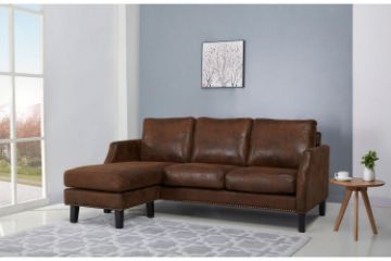 Picture of Test No Order - YODO Sectional Sofa with Rivet (Brown)