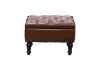 Picture of Test No Order - ROUX Faux Leather Storage Ottoman (Brown)