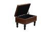 Picture of Test No Order - ROUX Faux Leather Storage Ottoman (Brown)