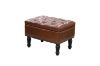 Picture of Test No Order - ROUX Faux Leather Storage Ottoman (Brown)