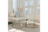 Picture of Test No Order - LUIS Marble Table Top Nesting Table (Silver/White)