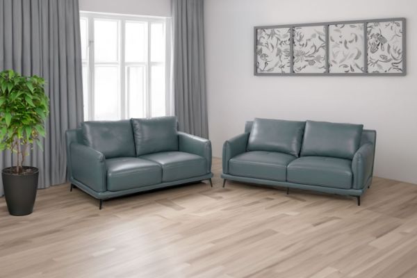 Picture of Test No Order - CATANIA 3/2 Seater 100% Genuine Leather Sofa Range (Blue)