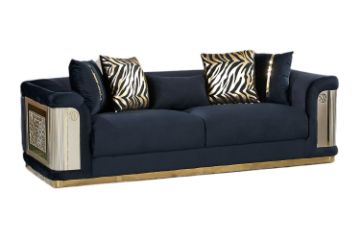 Picture of Test No Order - ANCONA Velvet Sofa (Black) - 3 Seater