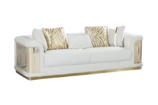 Picture of Test No Order - ANCONA Velvet Sofa (Beige) - 3 Seater