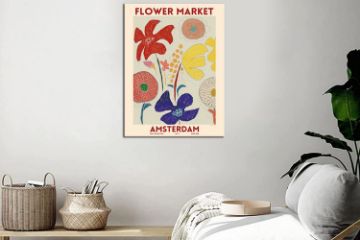 Picture of Test No Order - Flower Market - AMSTERDAM Canvas Print Wall Art Frameless