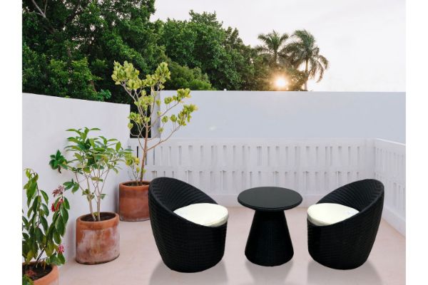 Picture of Test No Order - AMALFI Outdoor Aluminum 3PC Table Set (Black)