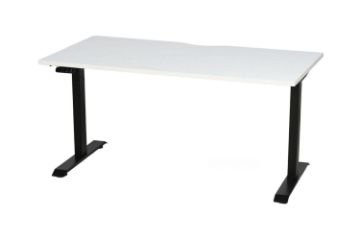 Picture of Test No Order - UP1 150/160/180 Height Adjustable Straight Desk (White Top Black Base)