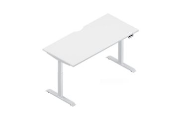 Picture of Test No Order - UP1 150/160/180 Height Adjustable Straight Desk (White Top with White Base)