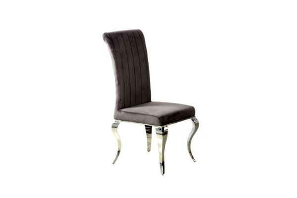 Picture of Test No Order - AITKEN Stainless Frame Velvet Dining Chair (Dark Grey)